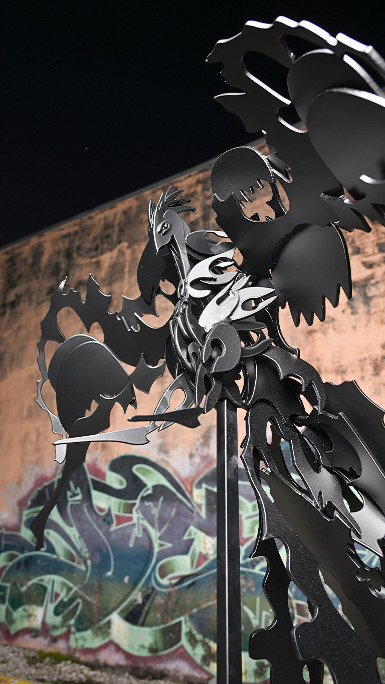 Phoenix sculpture full body