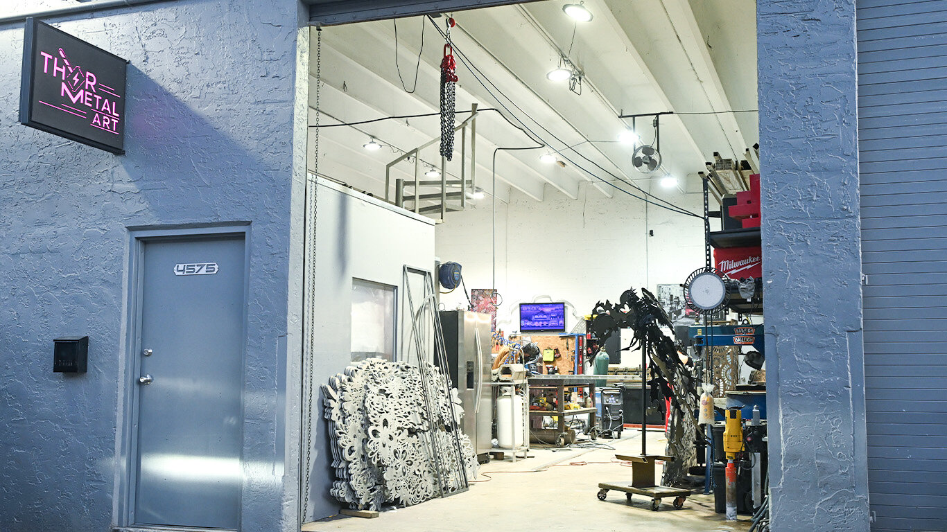 Thor Metal Art workshop facade in Miami